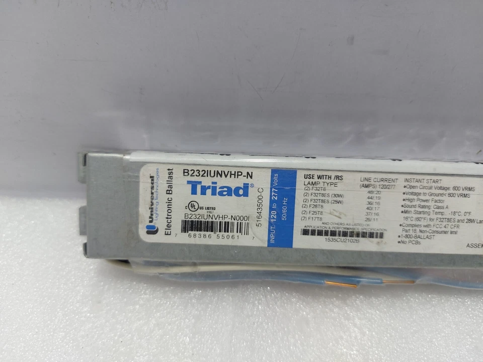 Triad B232IUNVHP-N000I Electronic Ballast B232IUNVHP-N - Image 2 of 4