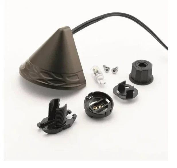 Kichler 2 vatios bronce antiguo bajo voltaje enchufable LED cubierta luz escalonada modelo 28308 Foto 3 de 4