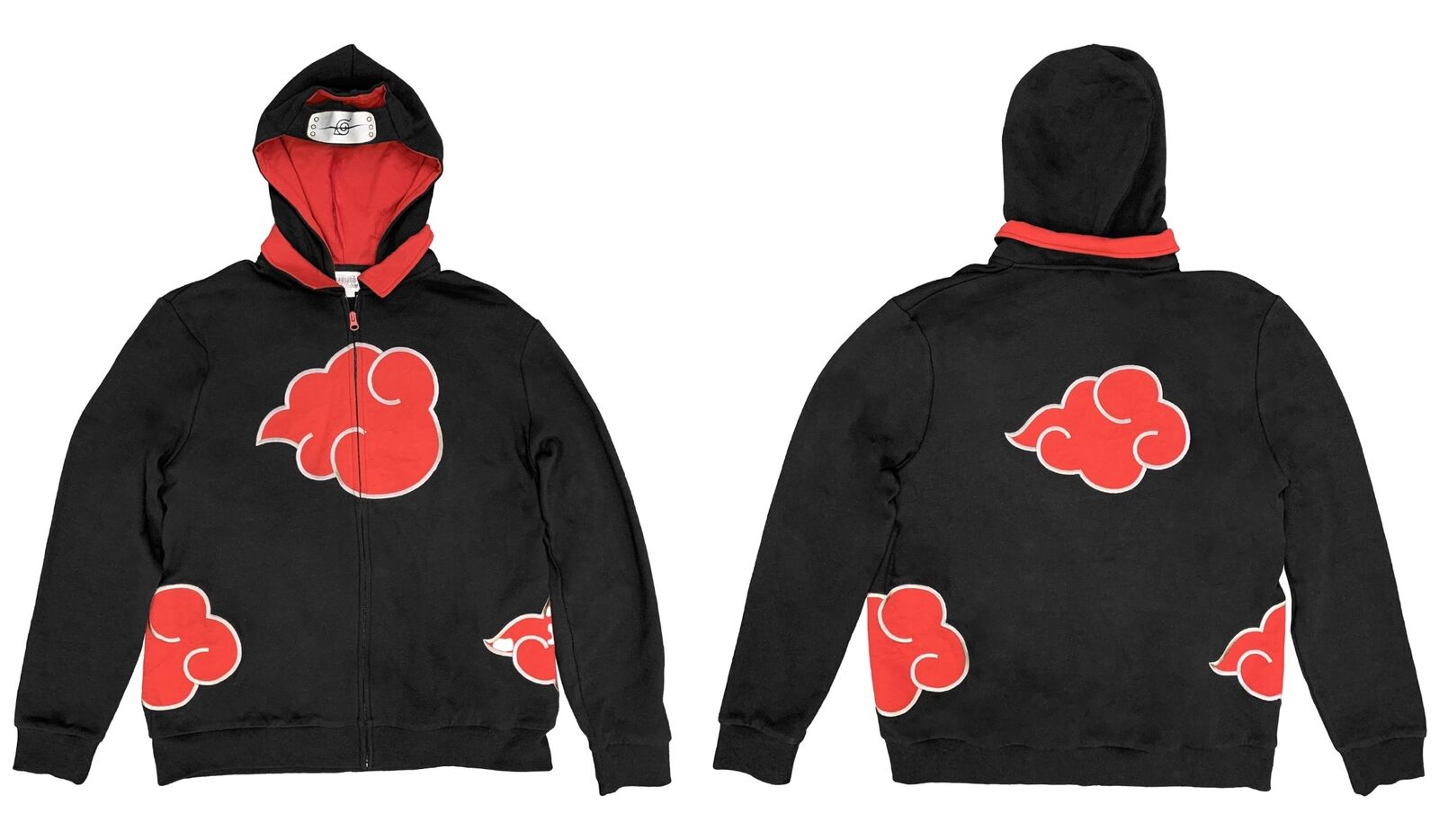 Naruto Akatsuki Nuvem Símbolos Pulôver Hoodie Hkrp # De $83,35