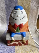 Vintage Humpty Dumpty Porcelain Nursery Childrens Night Light