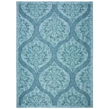 SAFAVIEH Outdoor CY8511-38221 Courtyard  Blue / Grey Rug
