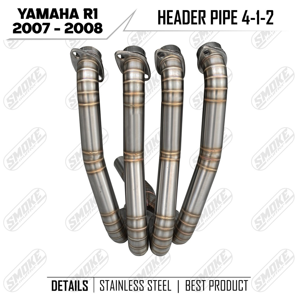 YZF-R1 07-08 M4リンクパイプ 2007-2008 Fit Yamaha YZF R1 Exhaust Header Only Motorcycle Link