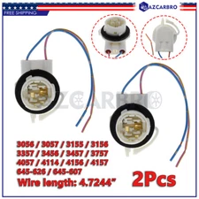 Socket 2 Wire Harness for 4157, 3157 Bulb Tail Side Running Light and Reverse