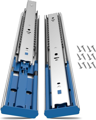 22'' Soft Close Ball Bearing Drawer Slides - 5 Pairs Heavy Duty Steel Rails