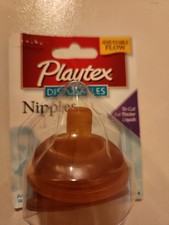 Playtex TRI-Cut SelfAdjusting FatTop LATEX Baby Nipples 6Mo  Up NOS Sealed