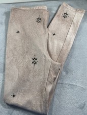 Free People Size 24 Velvet Soft Pull On Jeweled Pants EUC