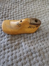 Vintage Wooden Shoe Last   Size 3C    JOY  Marked   Child Shoe Cobbler Form