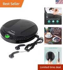 Portable Personal CD Player with 60-Second Anti-Shock  Headphones - Compact