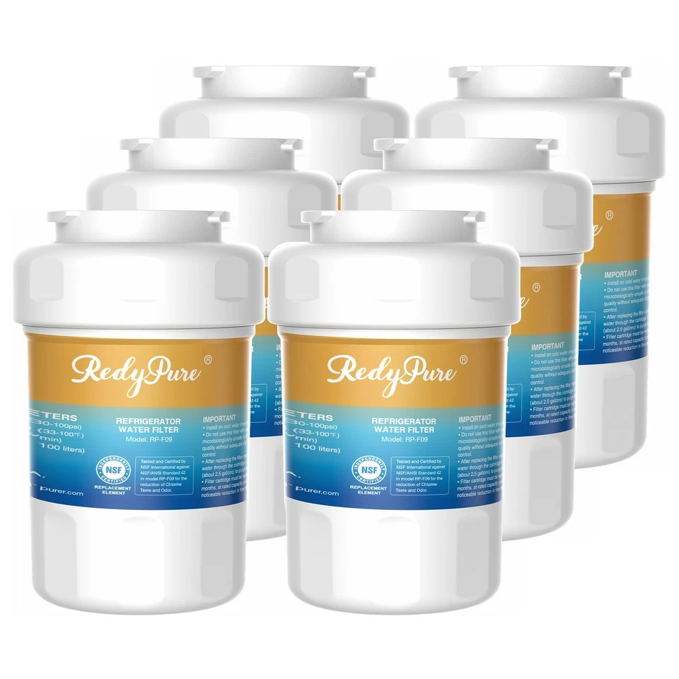6 Pack Water Filter Replacement for GE SmartWater MWF MWFP MWFA GWF HWF 46-9991