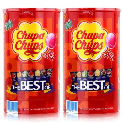 Chupa Chups Lollipops Lutscher The Best Of Sortiment 100 Stück (2er Pack)