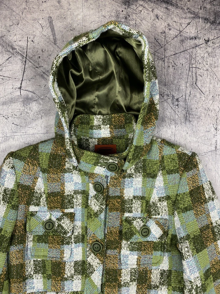 Abrigo de Lujo Vintage Missoni Lana Diseño a Cuadros Años 90 Heritage gg Para Mujer Talla 4 Foto 3 de 4