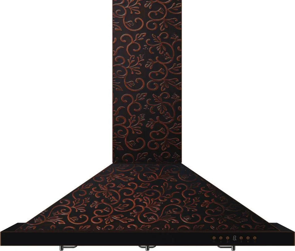 Wall Mount Range Hood Baked Copper/Flower Design, 30 Inch Zline 8KBF30 Hood ONLY