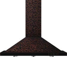 Wall Mount Range Hood Baked Copper/Flower Design, 30 Inch Zline 8KBF30 Hood ONLY