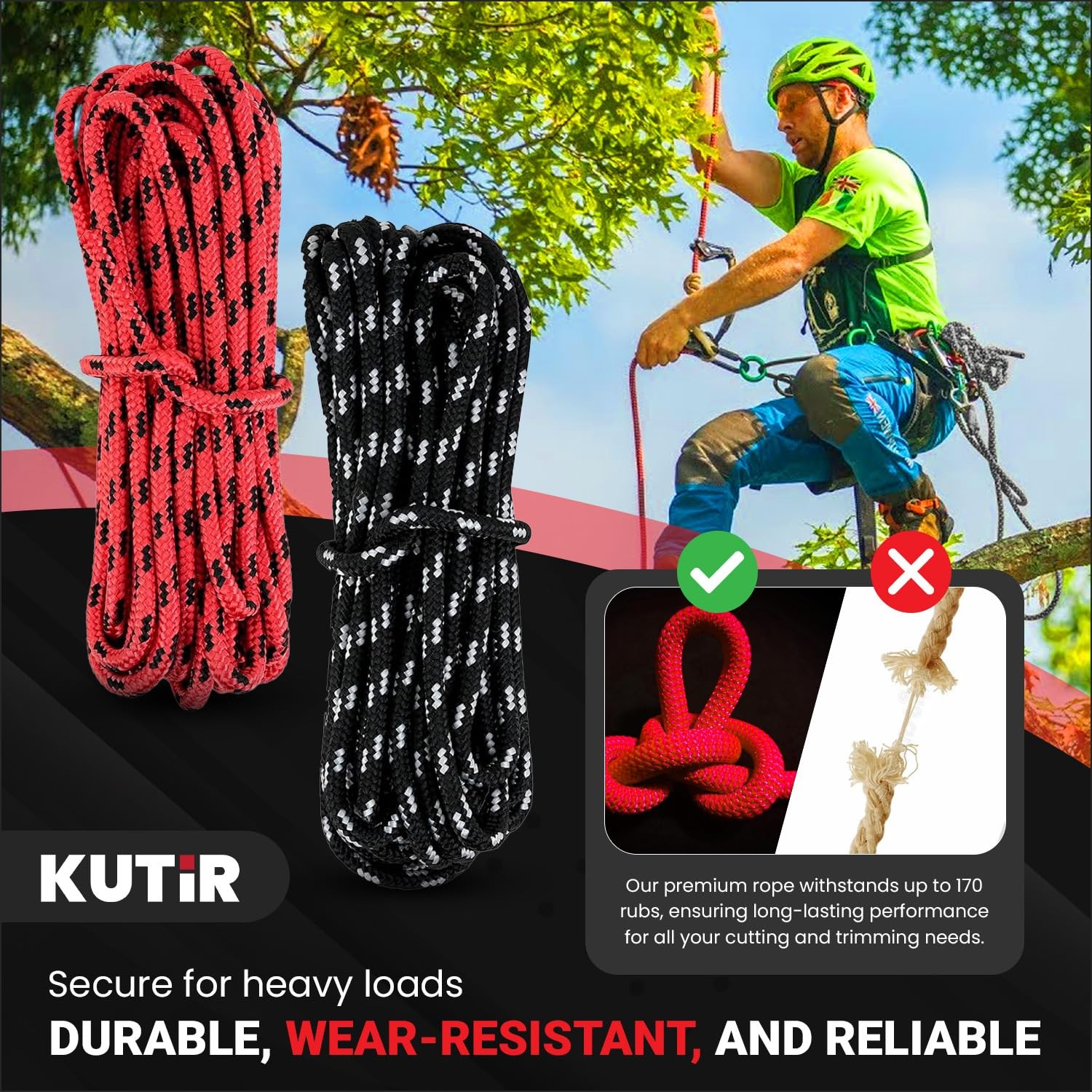 55 Inch High Limb Rope Saw – 360 Rope Chain Saw for Manual Tree Limb ...