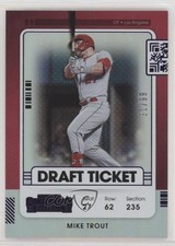 2021 Panini Contenders Draft Ticket Purple 31/99 Mike Trout #56 7xr
