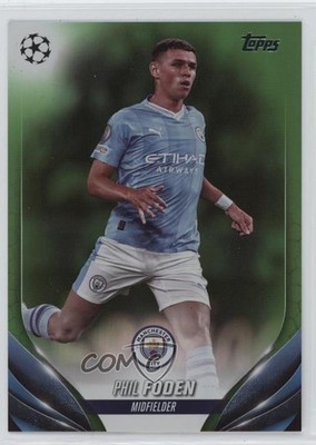 2023-24 Topps UEFA Club Competitions Neon Green Foil 14/199 Phil Foden #84 1yj