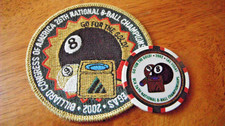 Billiard Congress of America BCA Patch/Chip 2002 National 8-Ball Championships