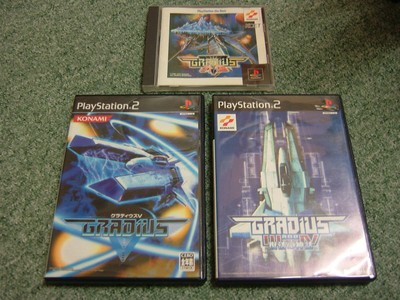 GRADIUS Gaiden & PS2 GRADIUS III&IV V 3Games Set PS1  KONAMI