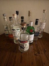 Lot of 10 Empty Liquor Bottles 750 ml / 1 LCLEAN