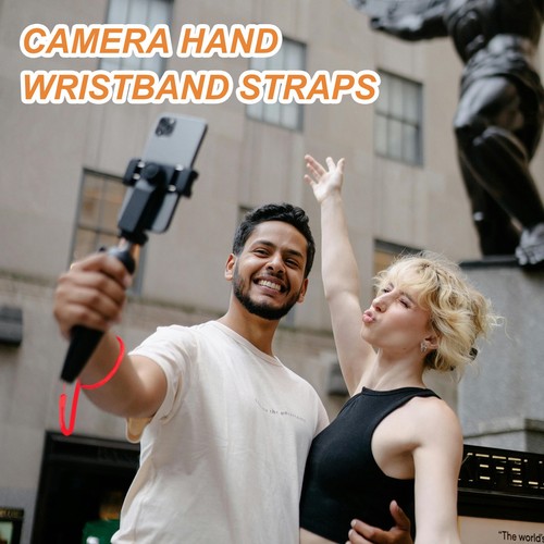 2 Pcs Camera Wrist Strap Lanyard Camera Hand Straps with 1/4" Screw Black - Photo 6 sur 7