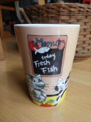 Könitz große Tasse  - Menu today Fresh Fish / Katzen