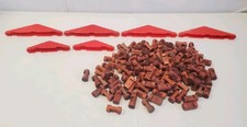 Vintage Lincoln Logs Lot Of 150 Pieces 1 Notch Red Roof Parts Replacement