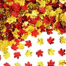 Fall Party Table Scatter Confetti - Thanksgiving Day Maple Leaves Autumn Part...