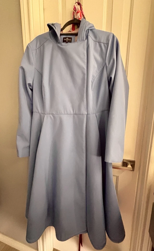 Gabardina Rain Sister’s azul claro doble botonadura XL/14 Petite Foto 3 de 3