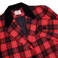 VTG PENDLETON Women's 10 Petite Red Black Plaid 100 Scottish Wool Blazer USA