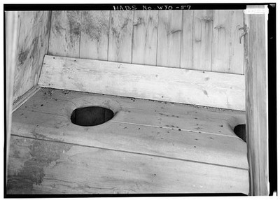 Miner's Delight Atlantic City Wyoming 1900s Privy Seat Arrangement Outhouse