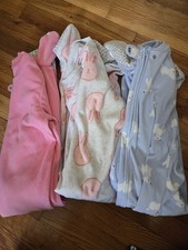 3 NEW Carter's Fleece Footed Pajamas 1 With Tag, 2 Without Tags 