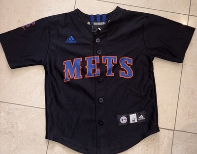 Boys Child NY Mets Black Nike Baseball Jersey  Size 5 