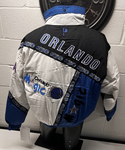 Neu mit Etikett Vintage 90er Pro Player Orlando Magic NBA gefütterte Jacke Large - Bild 5 von 17