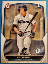 2023 Bowman 1st Edition #BPPF-108 Jacob Berry Florida Marlins 1st Bowman