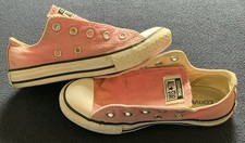 Converse All Star Youth Sz 13 Pink Low Top Canvas Sneakers Shoes 3J238 Preowned