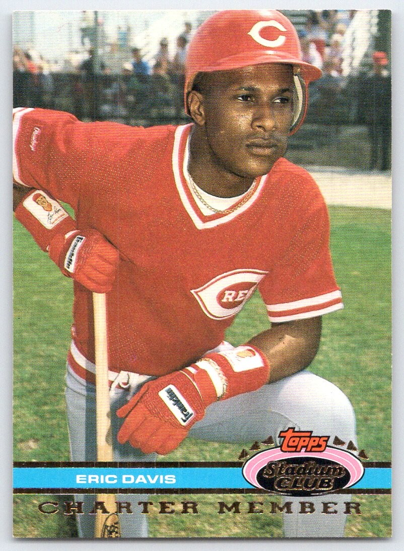 1991 Stadium Club Charter Member #NNO Eric Davis Cincinnati Reds