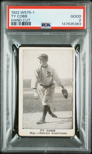 1922 W575-1 Ty Cobb Hand Cut PSA 2