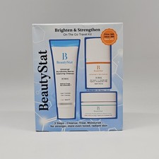 3 Pk BeautyStat Brighten  Strengthen On The Go Travel Cleanse Treat Moisturize