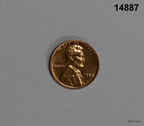 1954 LINCOLN CENT CHOICE PROOF RED #14887