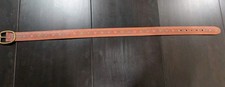 Fossil Women's Brown Waist Belt Small Boho Textured Brass Buckle