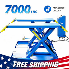 New 7000lbs 110v Hydraulic Mid Rise Scissor Lift Auto Car Lift Ce Certified