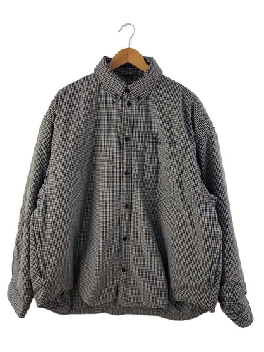 BALENCIAGA Piumino 23SS Nylon Padette L Grigio Check