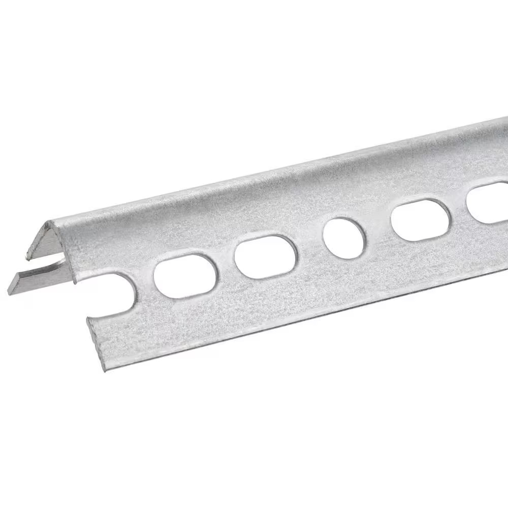 1-1/2 In. X 1 Ft. - 14 Gauge Thick Zinc Plated Slotted Steel Angle