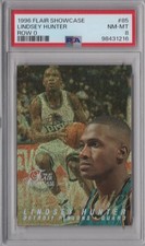 Lindsey Hunter 1996 Flair Showcase Row 0 PSA 8 NM-MT Graded Card Pistons #85