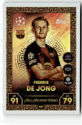 Frankie De Jong - Topps All Action Hero 367 - CL 25/26 Match Attax