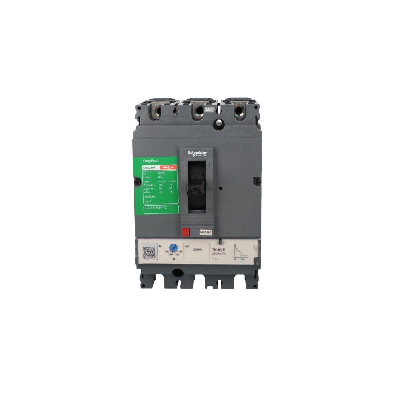 200A 3P 36kA Compact CVS CVS250 Easypact LV525332 Circuit Breaker
