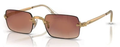 RAY BAN Lunettes De Soleil ASAP ROCKY 0RB3928 001/S2 54 Doré Verre Doré Miroir - Photo 1/4