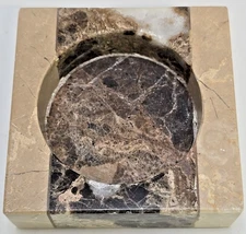 VTG Mid-Century Marble Stone Spoon Rest, Paperweight, candle holder