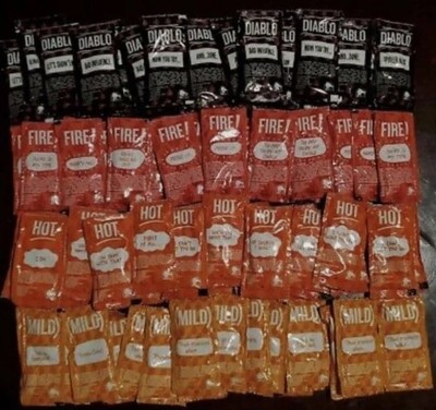 Taco Bell Packets DIABLO/FIRE/HOT/MILD SAUCE Combo (100 TOTAL LOT) New & Fresh