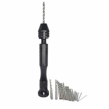 26Pcs Mini Micro Hand Drill Bit Kit Manual Ke...